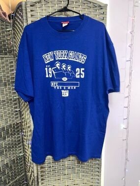 NFL Blue Crewneck Tee with Red Logo Tag